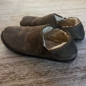 UGG Brown Suede Slip-On Loafers